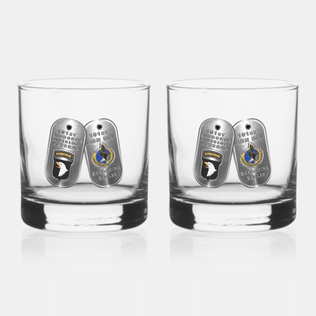 101st Airborne Division  Whiskey Glass (Front)