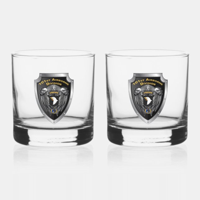 101st Airborne Division  Whiskey Glass (Front)