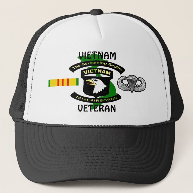 101st Airborne Screaming Eagle Vietnam Ball Caps (Front)