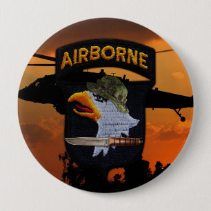 101st airborne screaming eagles veterans vets 10 cm round badge