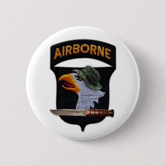 101st airborne screaming eagles veterans vets 6 cm round badge (Front)