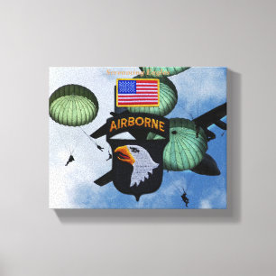 101st airborne screaming eagles veterans vets canvas print