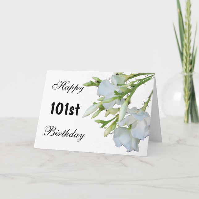 101st Birthday Card Flowers (Front)
