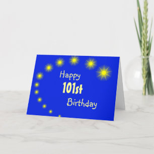 101st Birthday Card Stars