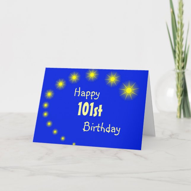 101st Birthday Card Stars (Front)