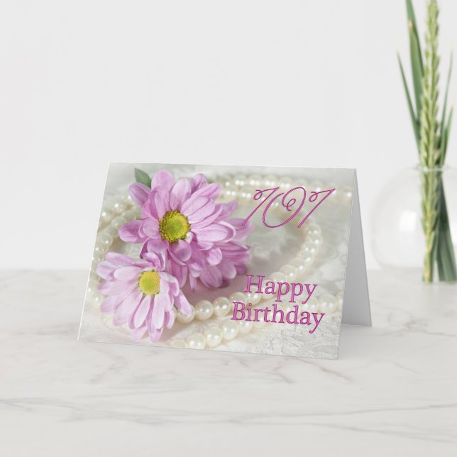 101st Birthday card with daisies (Front)