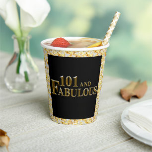 101st Birthday Paper Cups