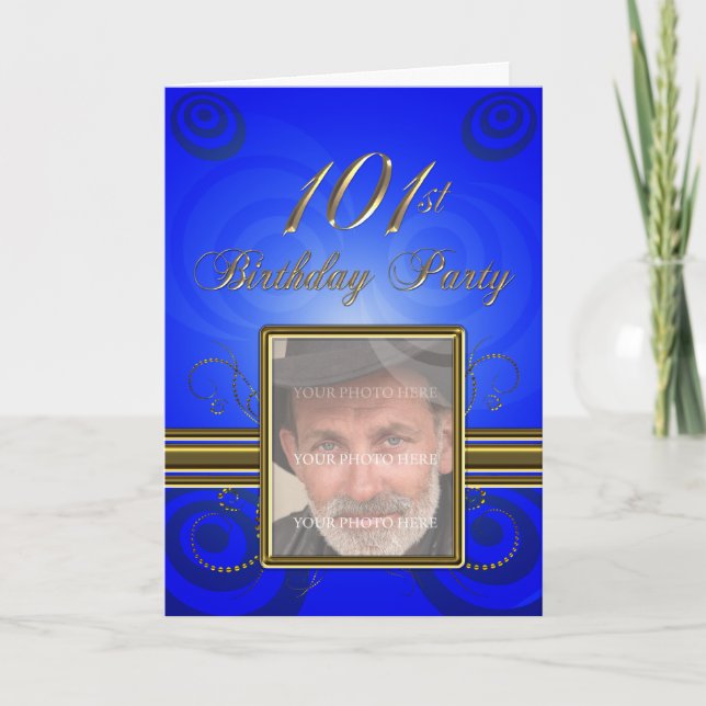 101st Birthday party Invitation (Front)