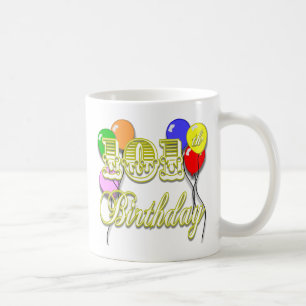 101st Birthday with Balloons Coffee Mug