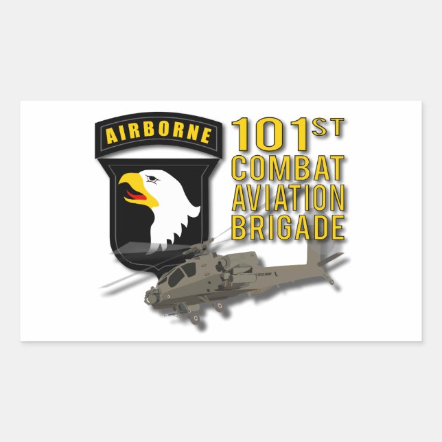 101st CAB - Apache Rectangular Sticker (Front)