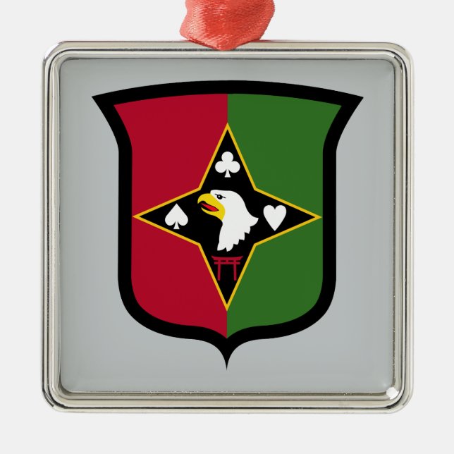101st Sustainment Brigade Metal Tree Decoration (Front)