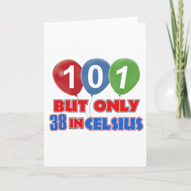 101st year old birthday designs card (Front)