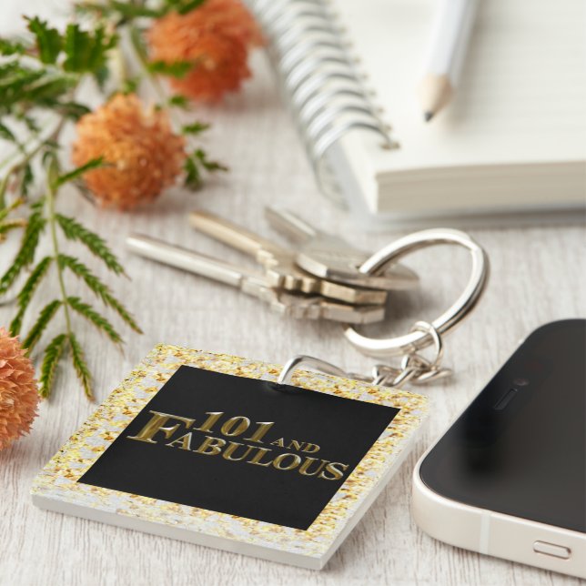 101th Birthday  Key Ring (Front Right)