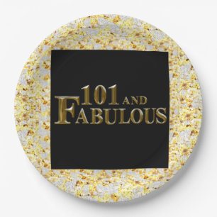 101th Birthday Paper Plate