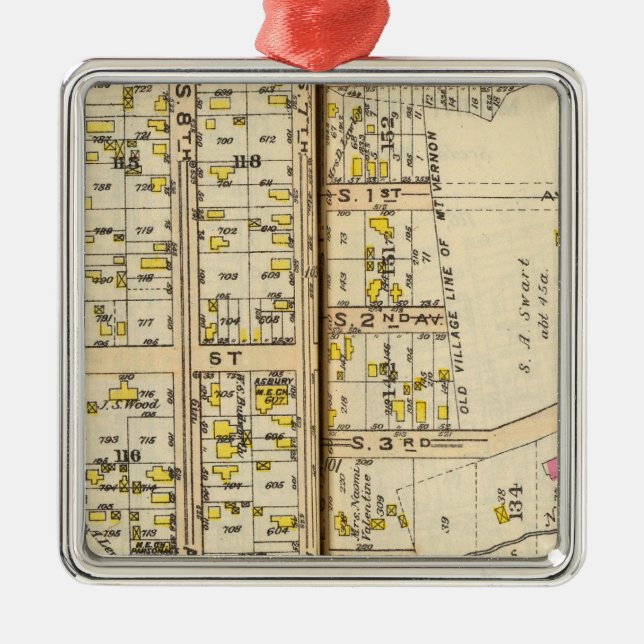 102103 Mt Vernon Metal Tree Decoration (Front)