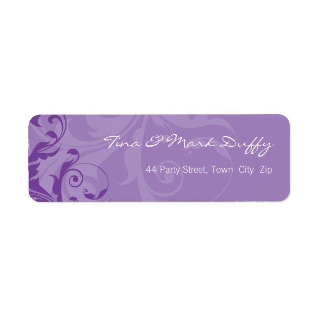 102 Tina :: SMALL SELF-ADDRESSED LABELS - posh (Front)