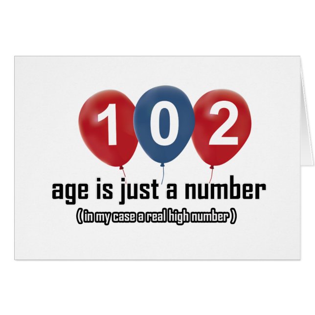 102 year old nothing but a number designs (Front Horizontal)