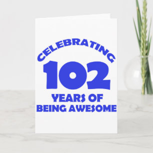 102 years old birthday designs card