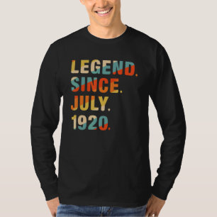 102nd Birthday  102 Years Old Legend Since July 19 T-Shirt
