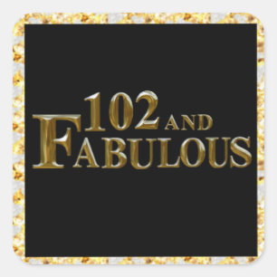 102nd Birthday Square Sticker
