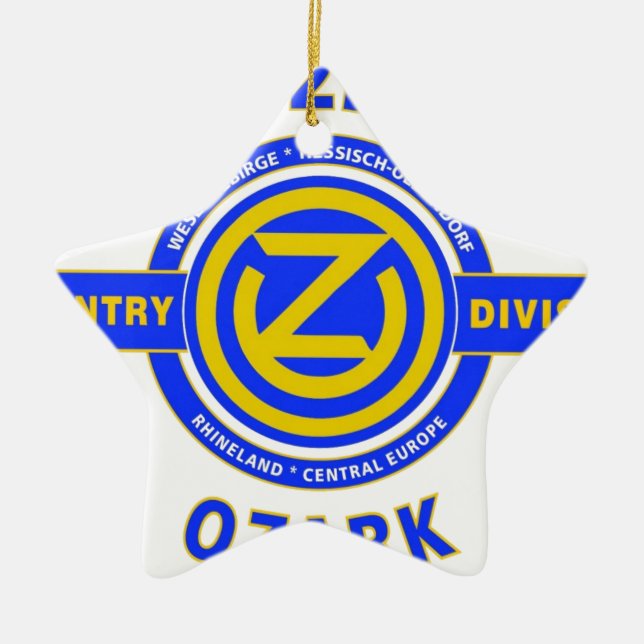 102ND INFANTRY DIVISION "OZARK DIVISION" CERAMIC TREE DECORATION (Front)
