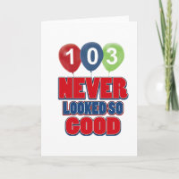 103 year old birthday designs