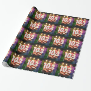 103rd birthday with candles wrapping paper
