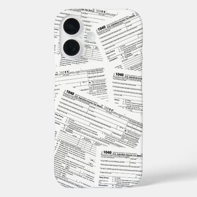 1040 Income Tax Form Case-Mate iPhone Case (Back)