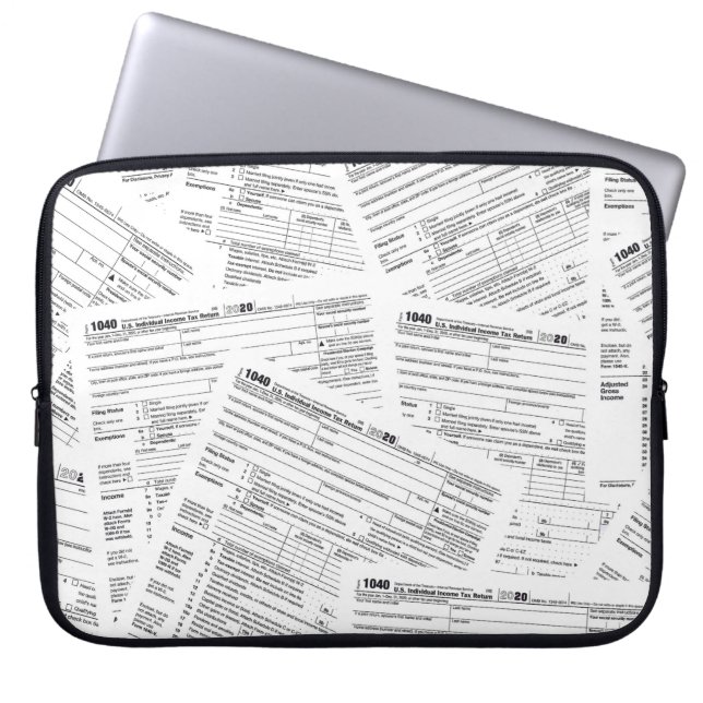1040 Income Tax Forms  Laptop Sleeve (Front)