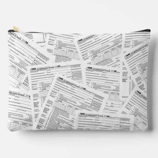 1040 Tax Forms Accessory Pouch (Front)