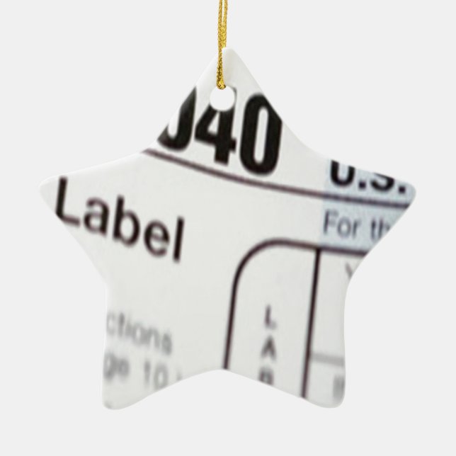 1040Tax Ceramic Tree Decoration (Front)