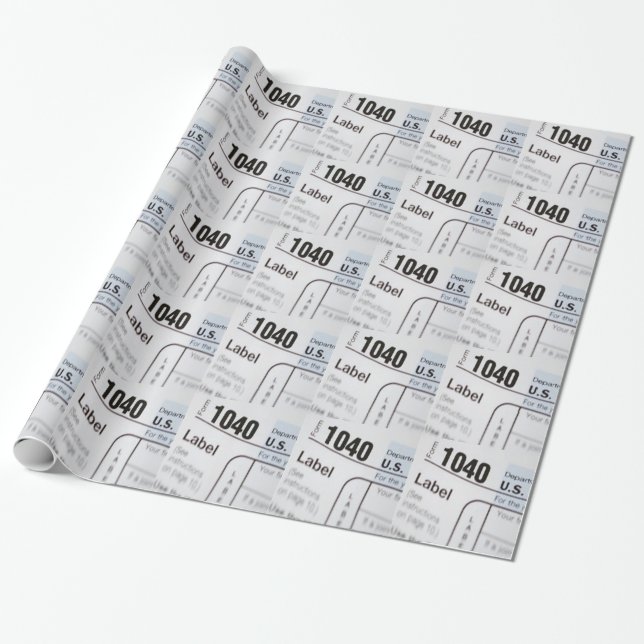1040Tax Wrapping Paper (Unrolled)