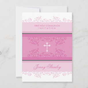 104 Gina :: COMMUNION INVITES :: curls 2P
