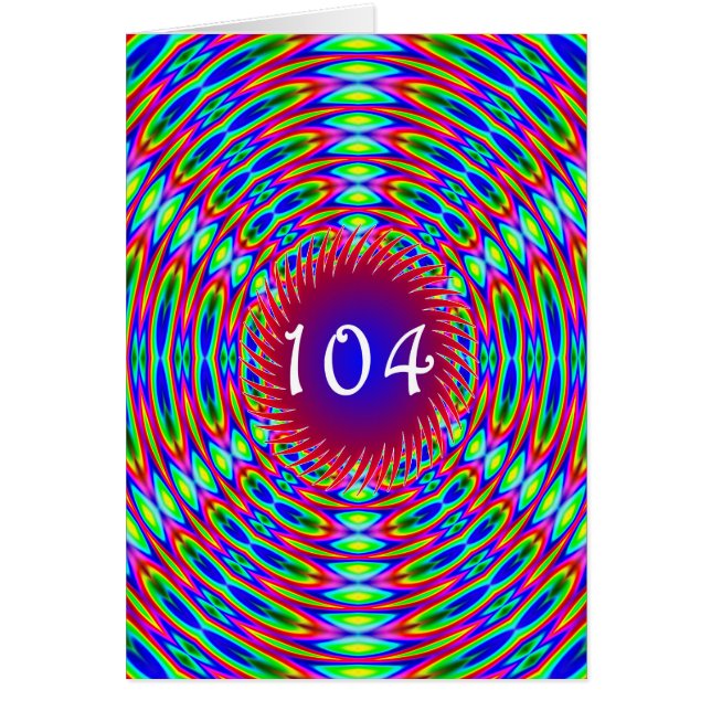 104th Birthday Abstract Trippy Swirls (Front)