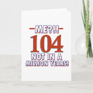 104th birthday designs card