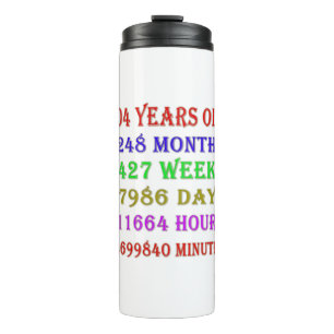 104th Birthday Milestones Thermal Tumbler