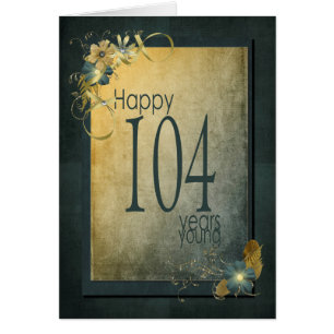 104th Birthday-vintage frame