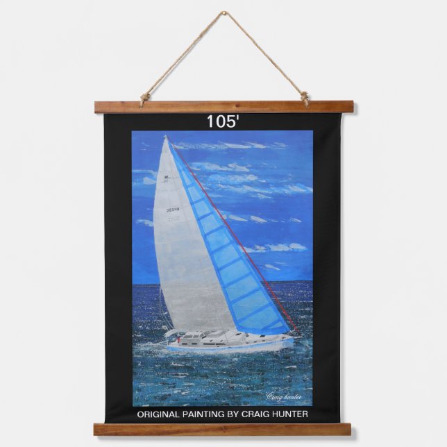 105'  Wood Topped Wall Tapestry (Front)