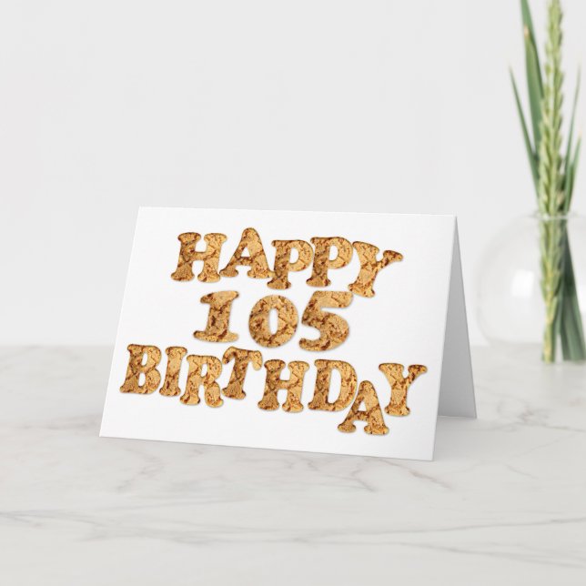 105th Birthday card for a cookie lover (Front)