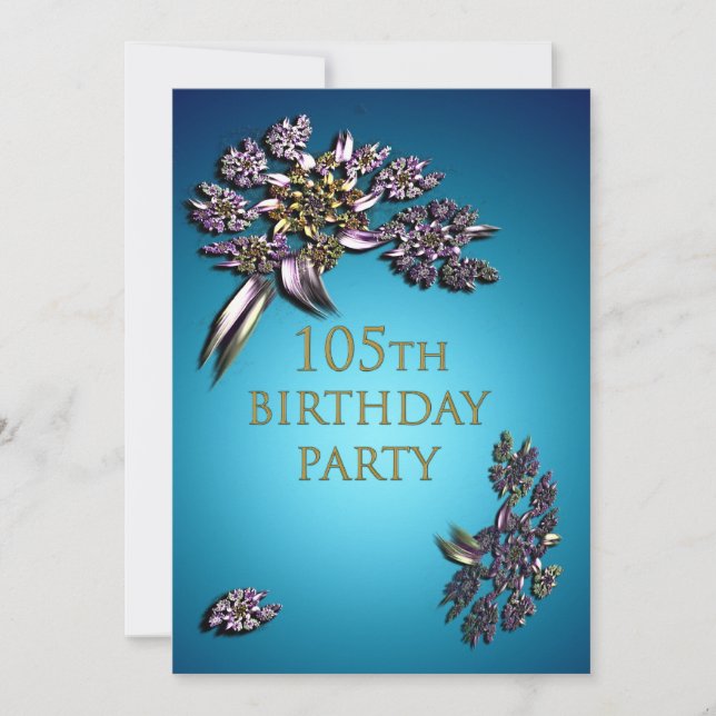 105th Birthday party invitation (Front)