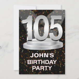 105th Birthday Party Invitation Add a Name
