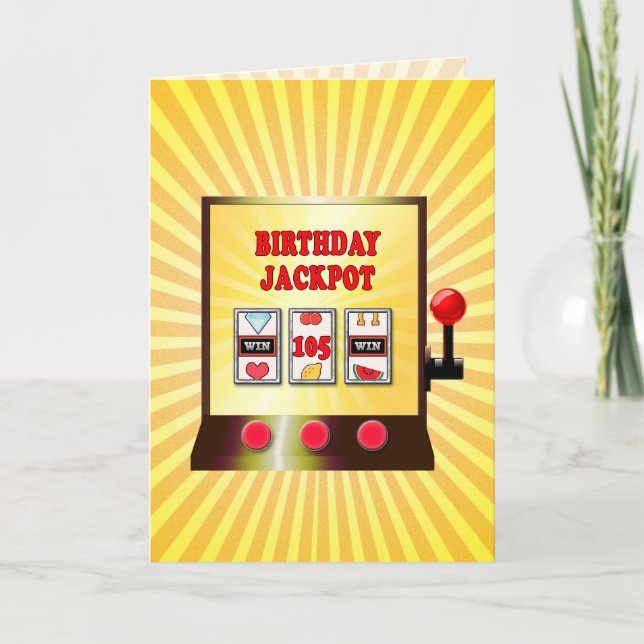105th birthday slot machine card (Front)