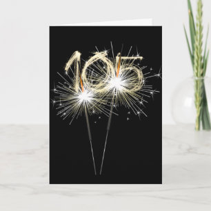 105th Birthday Sparklers on Black Card