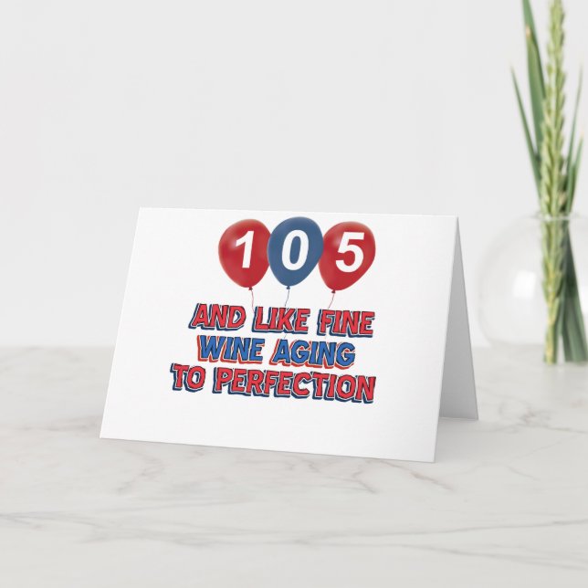 105th year old birthday designs card (Front)