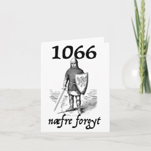 1066 Never Forget Naefre Forgyt Funny English Hist Card