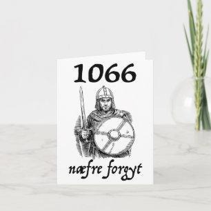 1066 Never Forget Naefre Forgyt Funny English Hist Card