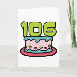 106 Year Old Birthday Cake Card