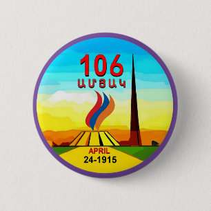 106 Years 6 Cm Round Badge