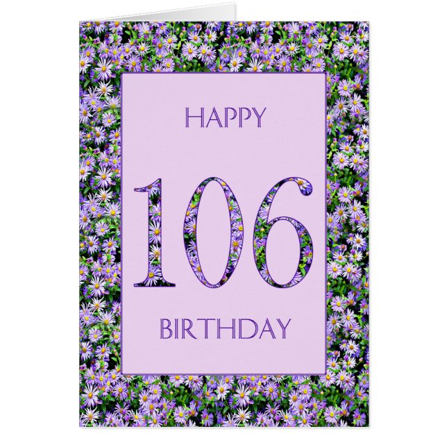 106th Birthday Purple Daisies (Front)