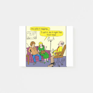 1074 Do It Right The First Time cartoon Post-it Notes